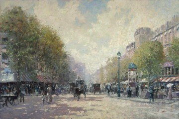 Morning on the Boulevard cityscape Oil Paintings